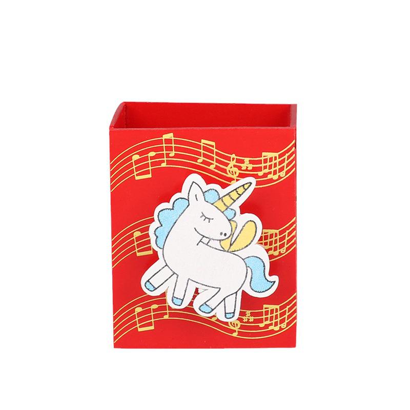 Wooden Cartoon Pegasus Pen Holder - Childlike Charm, Logo Printable
