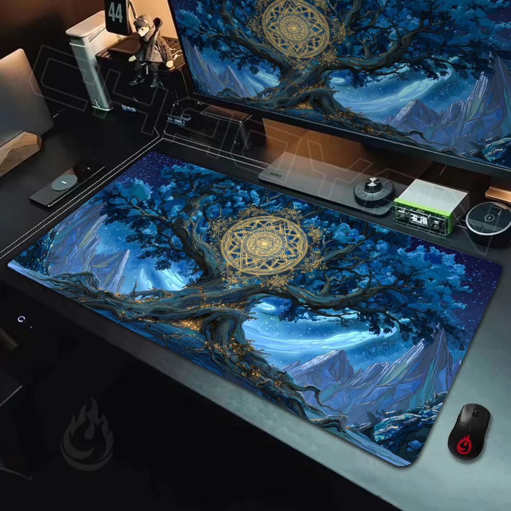 Giant Magic Rune Tree Mouse Pad Large Computer Office Game Table Mats Rubber Antislip Xxl Mouse Mat Hdp Long Desk Pads
