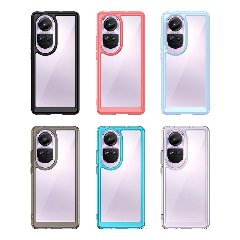 For Reno 10 Pro Case Cover OPPO Reno 10 Pro Plus Capa New Shockproof Bumper Clear Transparent Multicolor Fundas OPPO Reno 10 Pro