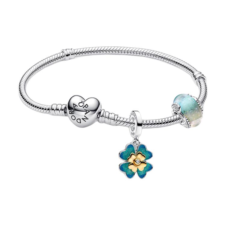 Pandora Charm Design 925 Silver Bracelet Unisex Bracelet Multicolor DY0409 Box,17