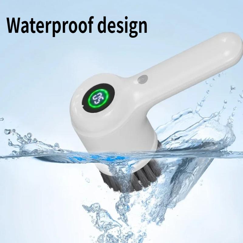 New5-in-1 Electric Handheld Rotating Cleaning Brush with 5 Replaceable Brush Heads,kitchen Utensils,shoe Uppers,and Gap Cleaning