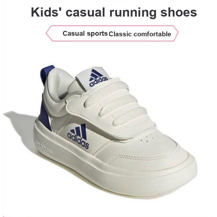 Adidas Park St Comfortable Versatile Durable Shock Absorbing Low Top Kids Running Shoes Kids Running Shoes White Blue IE6410