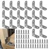 KOBSAINF L Shape Bracket Accessories, L Shape Metal Connector, Right Angle Bracket, Stainless Steel Brackets 20pcs 3*3cm
