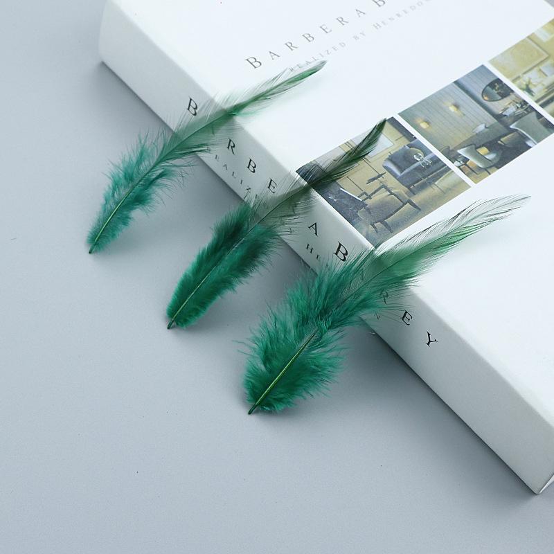 Long Red Pointed Feathers Colored Chicken Feathers Dream Catcher Cat Stick Decorative Accessories Diy Handmade Materials