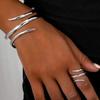 Europe and The United States Fashion Simple Design Multi-layer Bracelet Ring, Women's Classic  Set 2pcs/set