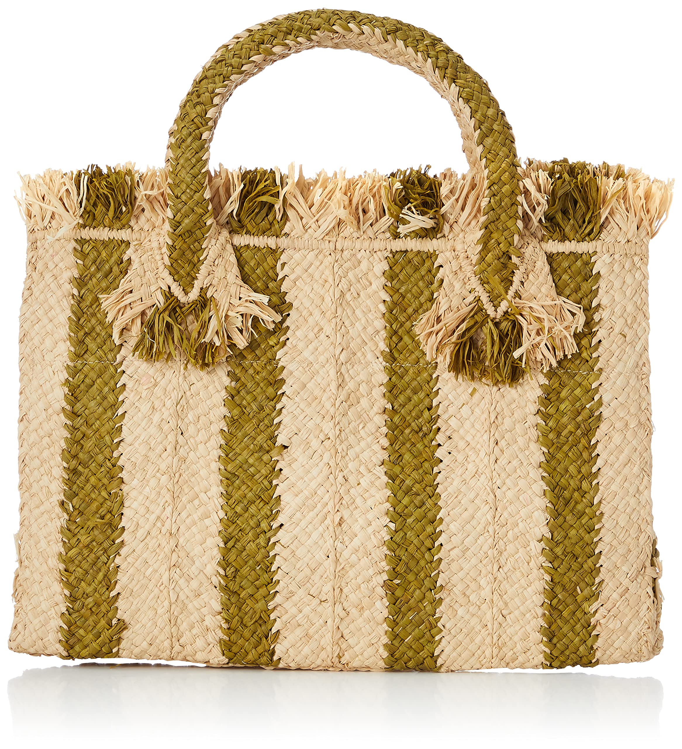 San Arside GEORGES BAG RAYE M Women s Basket Bag TILLEUL