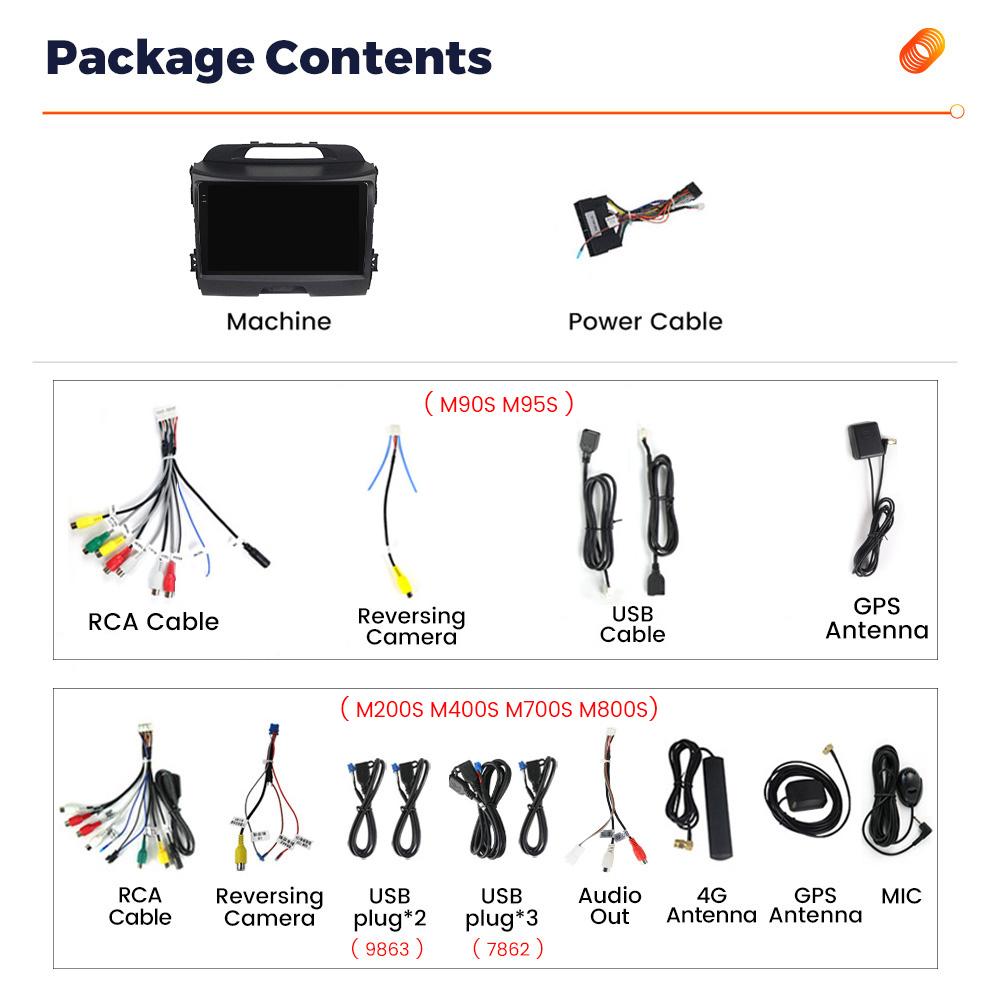 Navifly Android 13 Car Radio Multimedia Audio Player For KIA Sportage 3 2010-2015 GPS Wireless Carplay Auto Systems Stereo 2Din