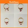 Fresh Strawberry Cherry Adjustable Bracelets With Rhinestone Accents For Women