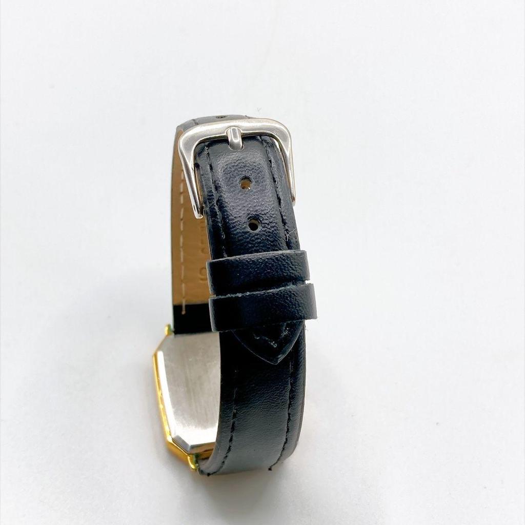 Used 540 SEIKO Men's Watch 80s Vintage Quartz Working New Battery Aftermarket Strap Gold