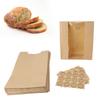 50PCS Brd Bag Kraft Paper Transparent Window Baked Food Packaging Storage Bag with 60PCS Thank You Stickers