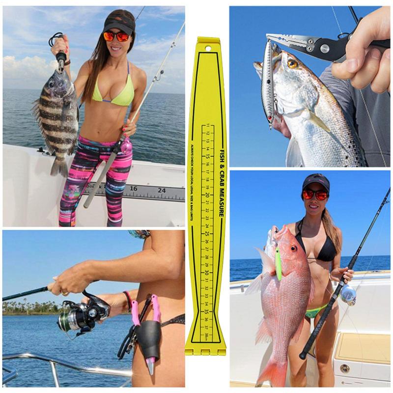 Přenosné pravítko na ryby, měřicí deska na ryby, měřicí zařízení na kraby a ryby, námořní rybářský měřicí nástroj, skládací měřicí pravítko na ryby