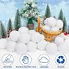 Snow Ball White Fur Pompom Toy Balls Children Kids Play Toys Indoor Outdoor Winter Christmas Xmas Treen DIY Decoration Snowballs