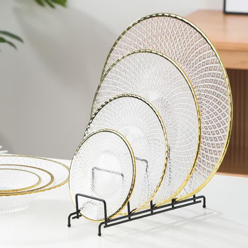 European Style Glass Fruit & Dessert Plate