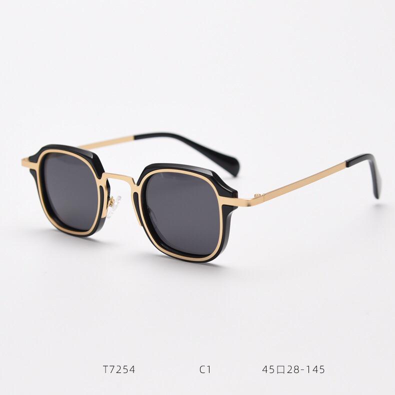 Handmade Retro Polarized Square Sunglasses - Trendy Unisex Punk Style