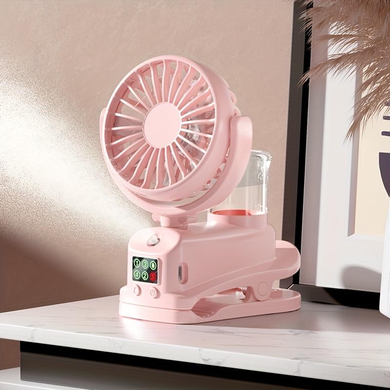 

This 2 In 1 USB Fan And Humidifier Has 4 Adjustable Wind Speeds And 2 Humidity Levels, Portable Desktop Fan розовый
