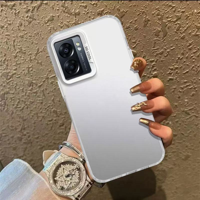 The new colored silver case is suitable for OPPOREALME10PRO mobile phone case X6PRO matte 12PRO/10PROPLUS.