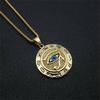 Ägyptisches Auge des Horus Anhänger Gold Silber Farbe Edelstahl Rundes Halskette für Männer Frauen Altes Ägypten Schmuck Geschenk 2025