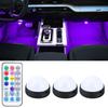 For Auto Wireless Remote APP Control Rainbow RGB Starry Footwell Light USB Car Interior Ambient Decorative Atmosphere Lamp