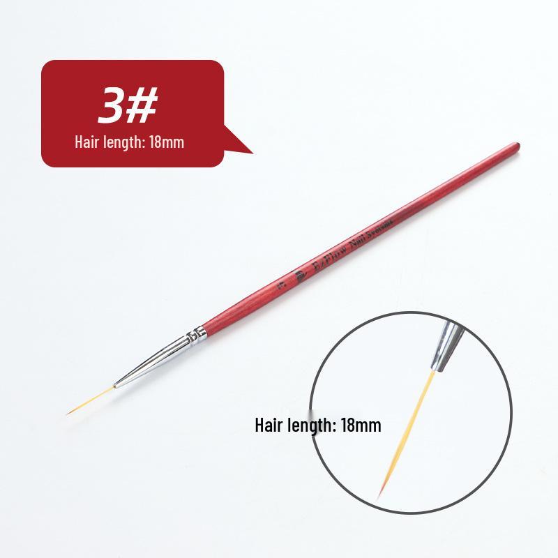 Japanese Ultra-Fine Nail Art Liner Brush Set: Wooden Rod Long & Short BJD Face Painting Brushes