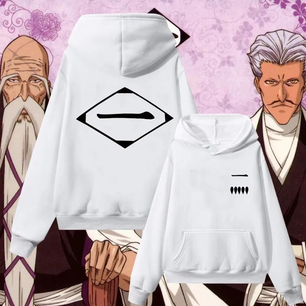Hot Anime Bleach Zaraki Kenpachi Kusajishi Yachiru Graphic Hoodie Japanese Manga Loose Oversized Casual Streetwear Tops For Men Women