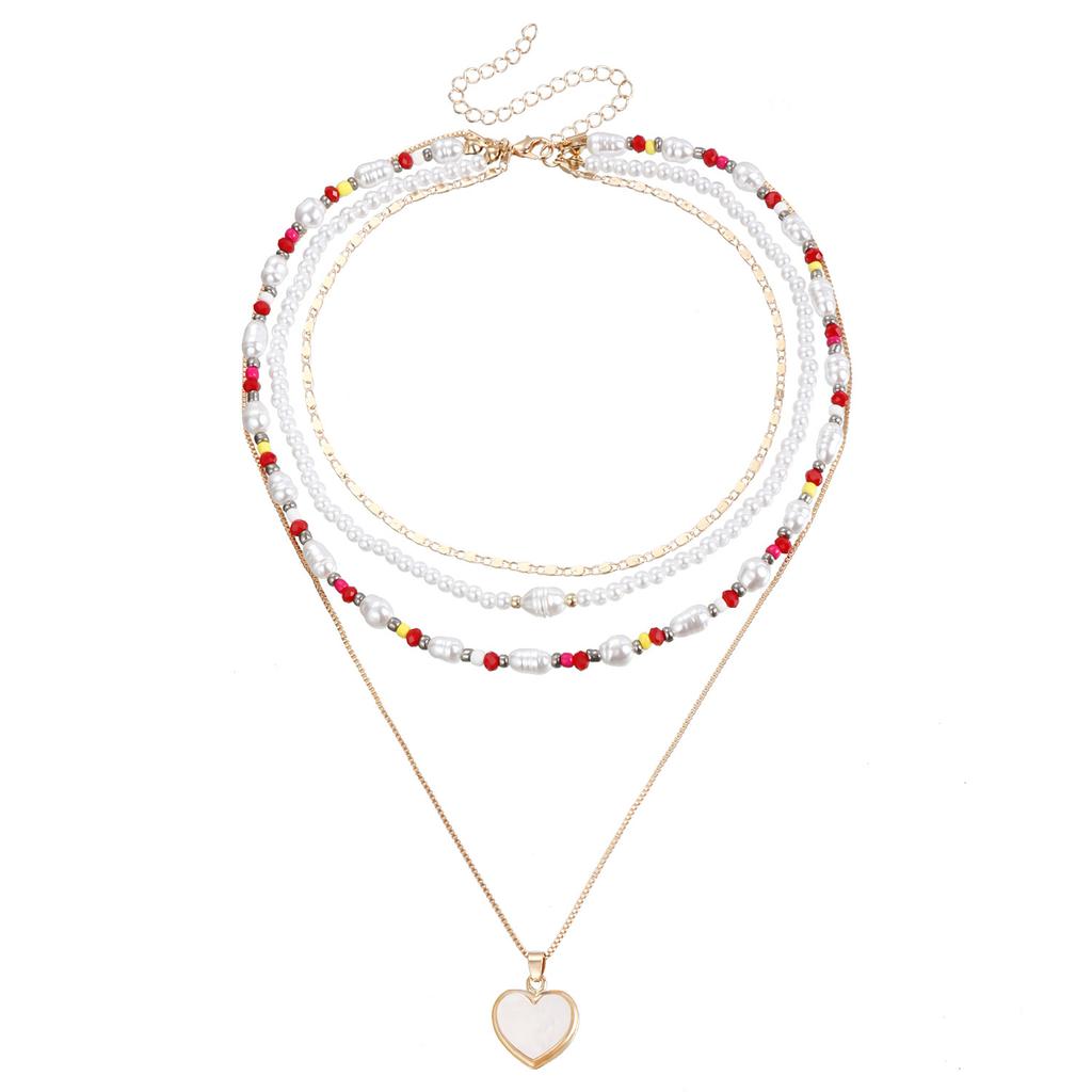 Cross-Border Jewelry, Bohemian Multi-Layer Handmade Beaded Neck Chain, Trendy Matching Women'S New Stacked Necklaces