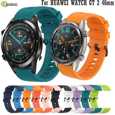 Huawei Watch GT 2 46mm / gt 2 pro 46mm SmartBand için Sağlık Yumuşak Silikon Saat Kayışı 22mm Bileklik Aksesuarları Kemer