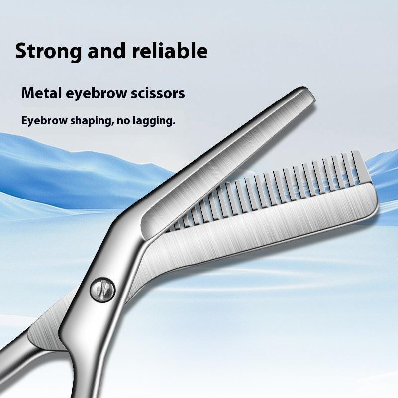Eyebrow Scissors For Men And Women Makeup Tools One Metal Texture With Comb Eyebrow Razor Beauty Scissors Stainless Steel