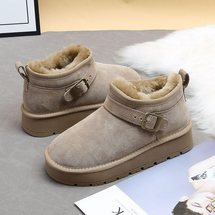 2025 New Thick-soled Velvet Thickened Warm Northeast Snow Boots Women's Winter Non-slip Waterproof Northeast Snow Cotton Shoes