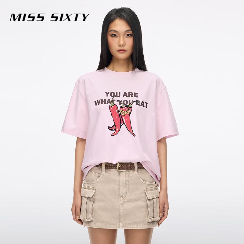 MISS SIXTY 2026 Summer Color-Block Print T-Shirt M