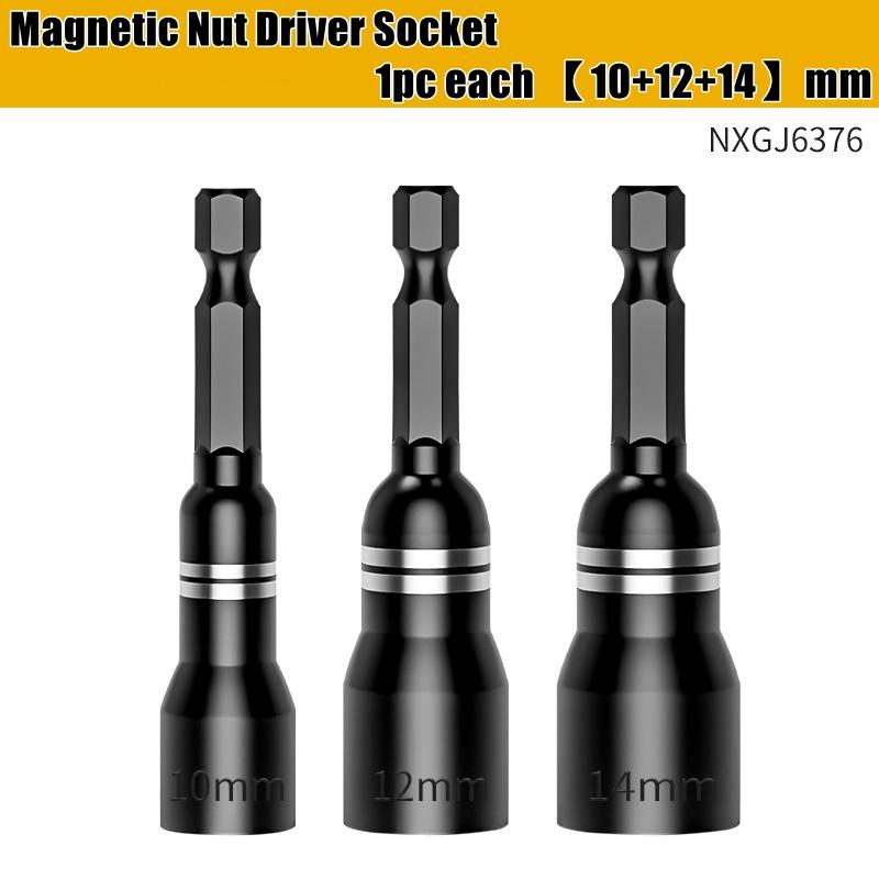 CR-V Steel Magnetic Nut Screwdriver Socket Bits For Power Drills Hex Shank Driver/Adapter Socket Wrench Tool Parts Accessories