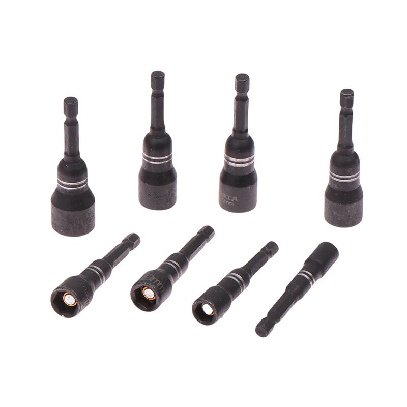 Steel Magnetic Nut Screwdriver Socket Bits For Power Drills Hex Shank Driver/Adapter Socket Wrench Tool Parts Accessories