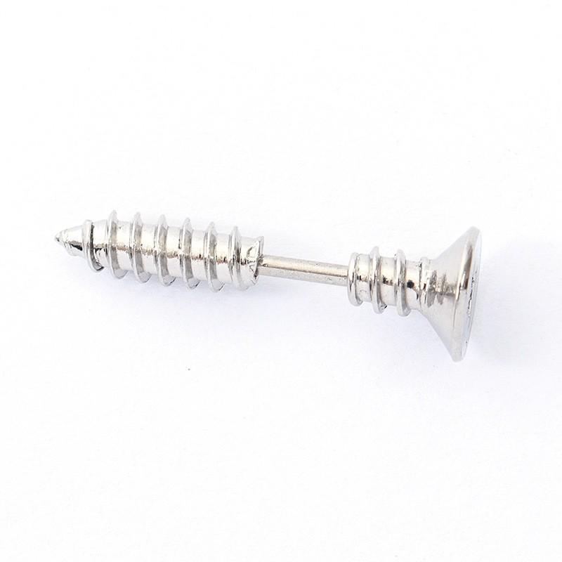 Unisex Trendige Edelstahl-Schraubohrringe - Punk-Stil Ohrclips für Schüler