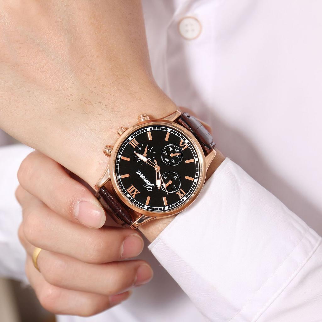 New Mens Watches Luxury Male Clock Fashion Sport Quartz Wristwatch for Man Casual Leather Belt Male Clock Relogio Masculino