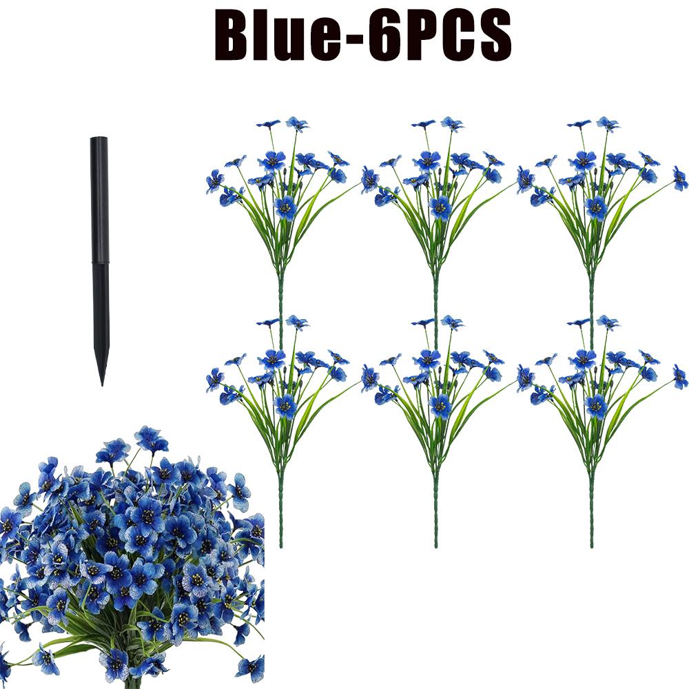 

Artificial Violet Flowers Fake Spring Grass Faux Plants for Wedding Garden Decor Outdoor Artificial Floral Home Decoration