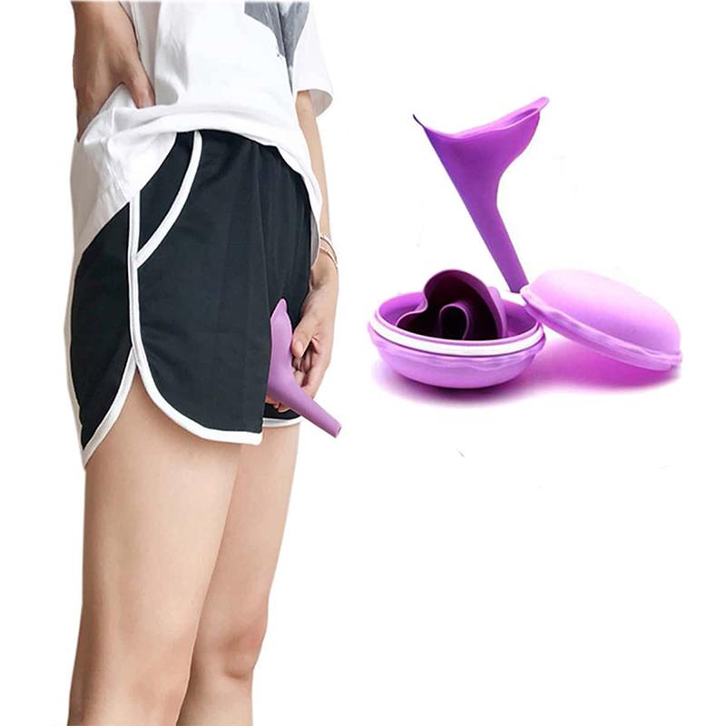 1 Stück tragbares Silikon-Urinal für Frauen, Outdoor, Reisen, Camping, weibliches weiches Uriniergerät, zum Stehen & Urinieren, Toilette, Notfall, TMZ