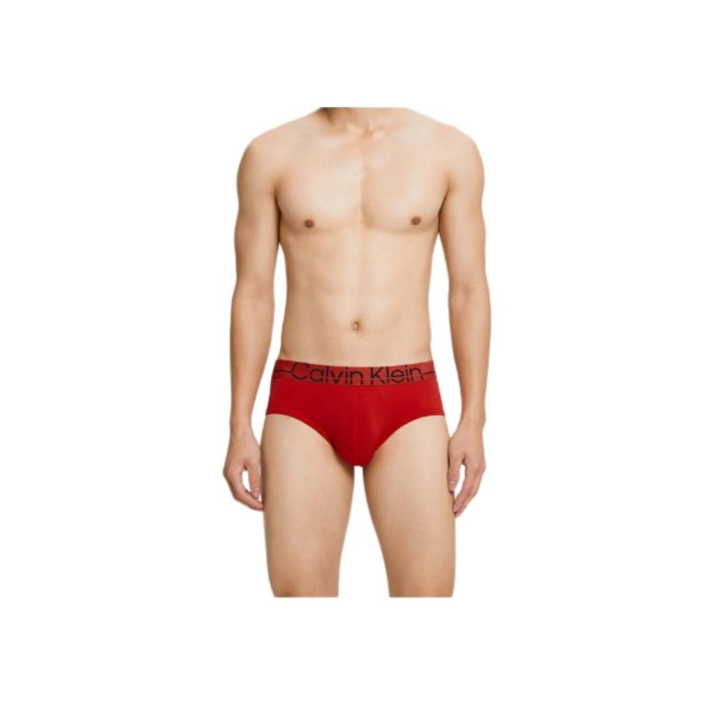 Calvin Klein Triangle Comfort Mid-Rise Letter Underwear Men Underwear Red NB3033-XMD