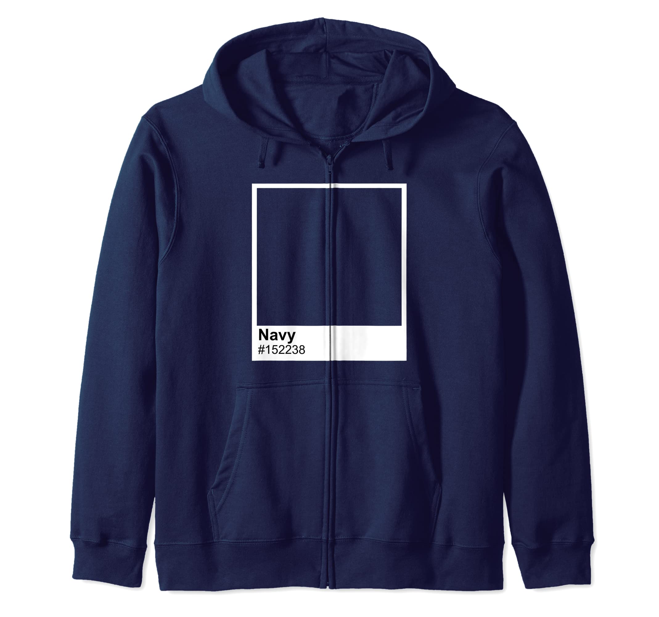 

Navy Color Paint Swatch Funny Simple Costume Zip Hoodie