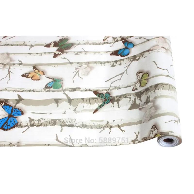 HaoHome Butterfly DIY Self Adhesive Wallpaper Peel And Stick Contact Paper for Bedroom Shelf Drawer Decor