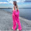 Summer Female 2 Piece-Set Trousers Casual See-Through Holiday Cardigan and High Waist Women's Pants Outfits Tracksuit 2025