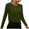 Womens Spring Tops Long Sleeve Crewneck Basic Lightweight Summer Shirts for Women Casual Loose Fit Style Womens Summer Shirts