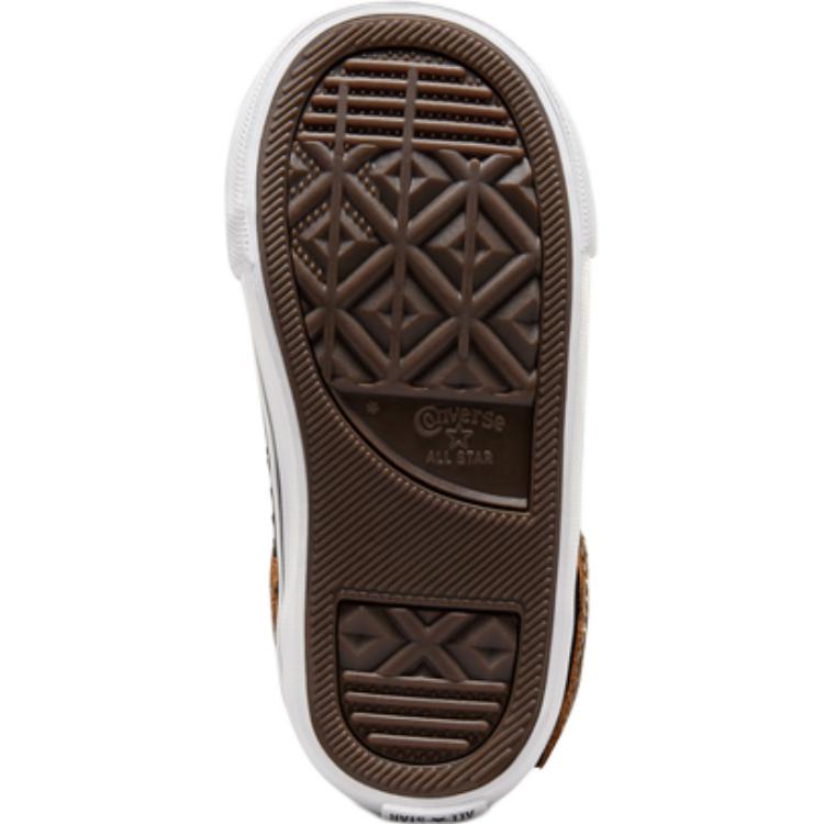 Converse Pro Blaze Strap Soft Versatile Comfortable Mid-Top Walking Shoes Baby Shoes White Black Gold A05526C