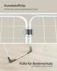 SONGMICS Clothes Drying Rack, Metal Laundry Drying Rack, Foldable, Space-Saving, Free-Standing Airer, with 2 Gullwings, Indoor Outdoor Use