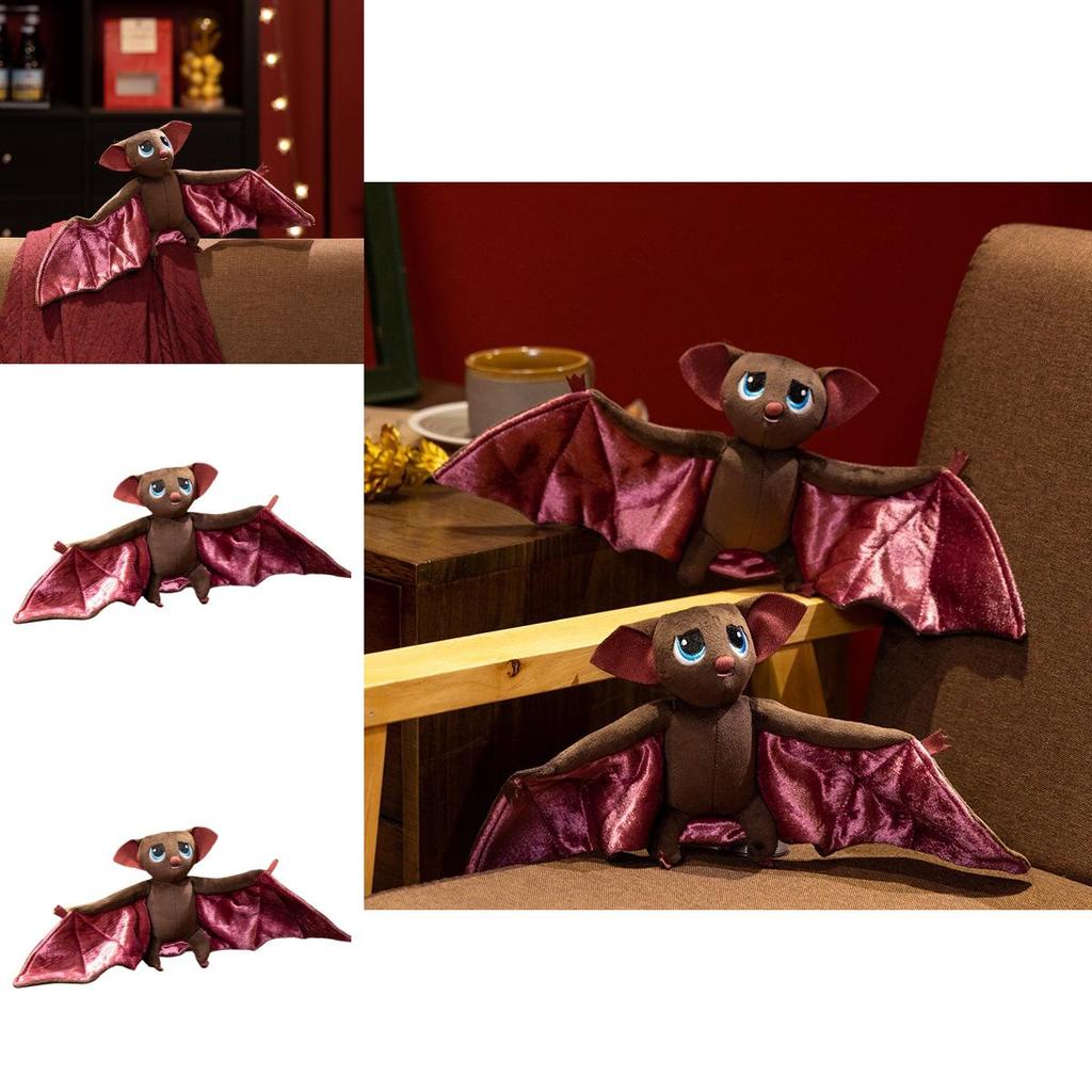Purple Bat Plush Toy Halloween Gift Soft Animal Doll For Kids