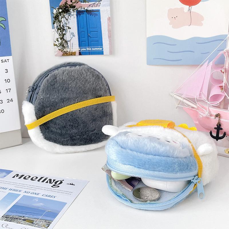Entzückische gelbe Pinguin Crossbody Münzbörse & Plüsch Kabel-/Kopfhörer-Aufbewahrungstasche