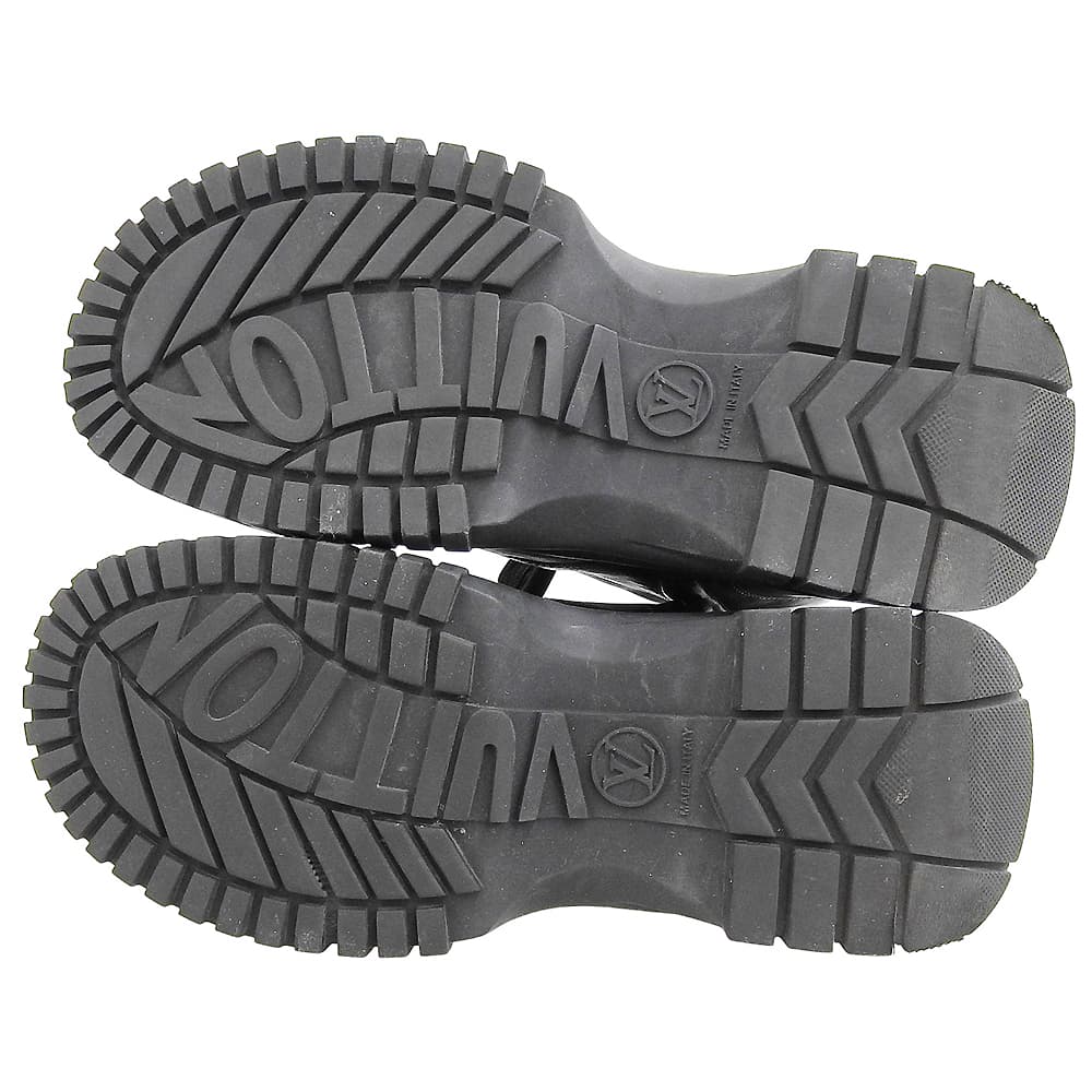 LOUIS VUITTON Ruby Line Calf Leather LV Circle Side Zip Ankle Boots Women's Black Size 36 Made in 2023 SC0223 shoes 36 blackUsed