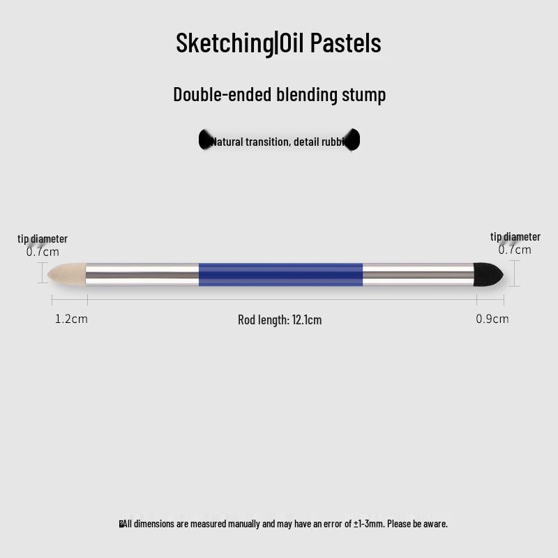Sketching & Blending Tools Set: Blending Stumps, Sponge Ball, and Tortillon Paper