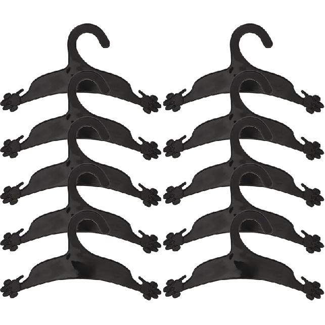 Pet Clothing Hanger, 10PCS Plastic - Skid Dog Puppy Cat Clothes Clothing Rack for Small Animals