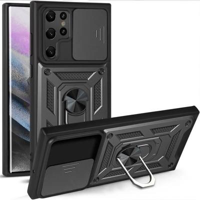 Protective Case - BOOLING - for Samsung S22 Ultra - Shockproof - Ring Stand - Camera Cover