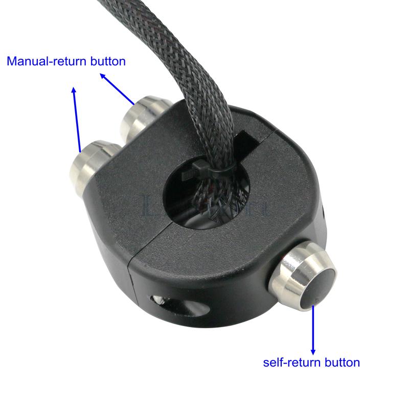 LMoDri Motorcycle 7/8" Momentary Latching Switch 22mm Aluminium Alloy Switches Motorbike  Handle Grips Reset