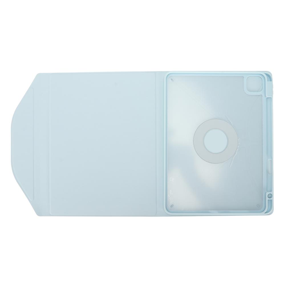 For IOS Tablet Vertical Keyboard Case Blue Magnetic Transparent Back Wireless Keyboard for IOS